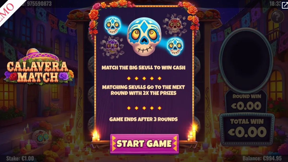 Tampilan visual slot Slingo Day 2 Dab dengan tema Day of the Dead